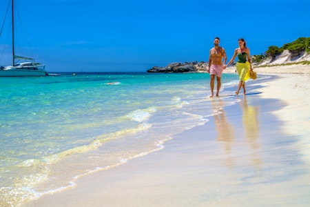 Powder soft sand beaches of Rottnest Island, Western Australia